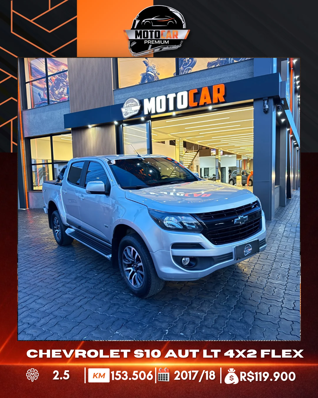 CHEVROLET S10 LT 2.5 FLEX AUTOMÁTICA 4×2 2017/18